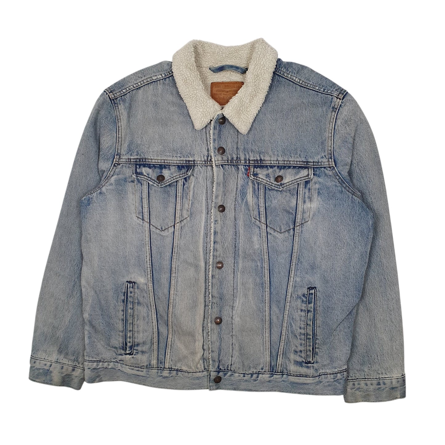 Mens Blue Levis Sherpa Lined  Coat