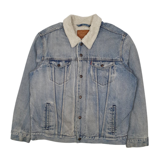 Mens Blue Levis Sherpa Lined  Coat