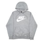 Mens Grey Nike Spellout Hoodie Jumper