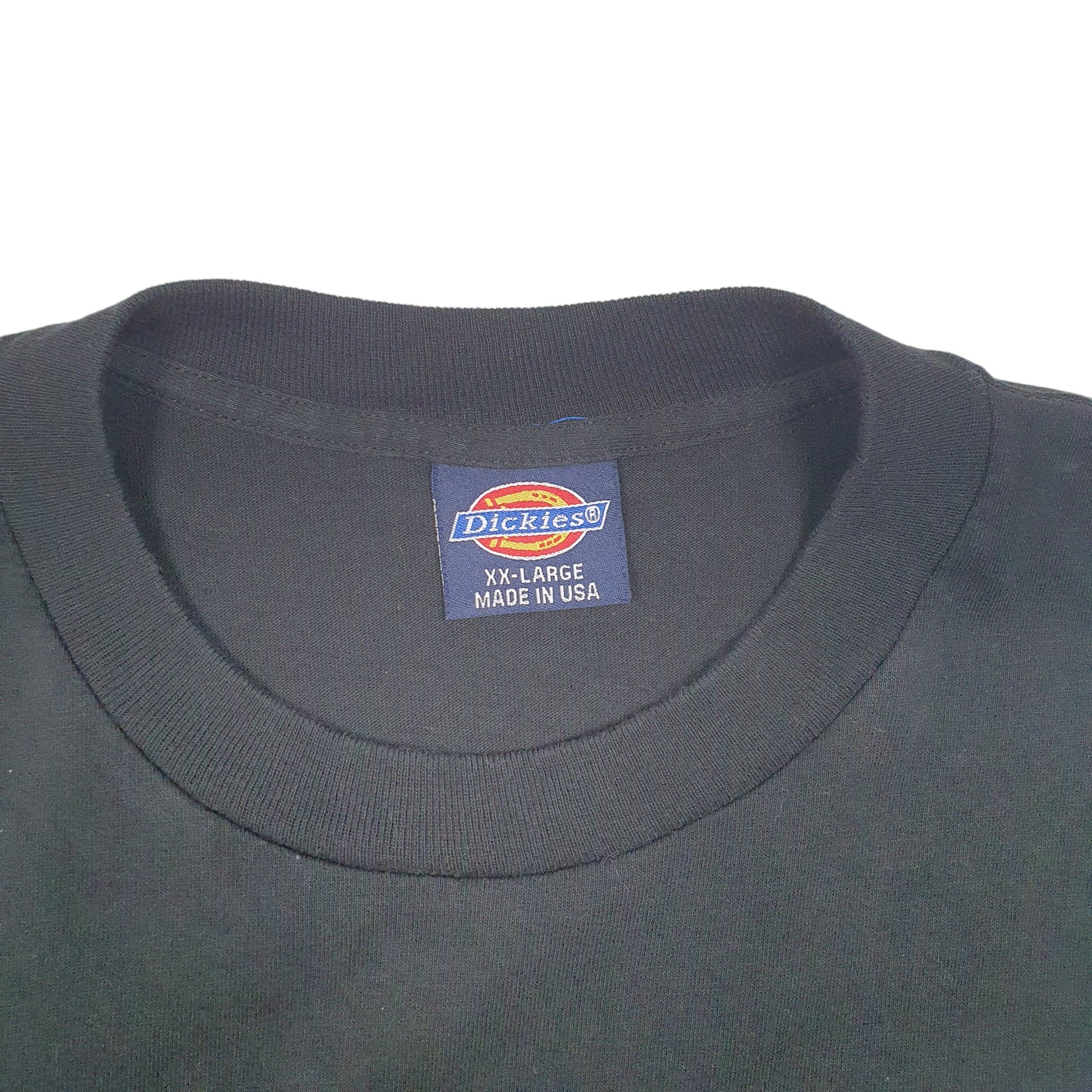 Mens Black Dickies Pocket Workwear Made In U.S.A Short Sleeve T Shirt