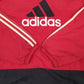 Mens Red Adidas Vintage 90s Spellout Padded  Coat