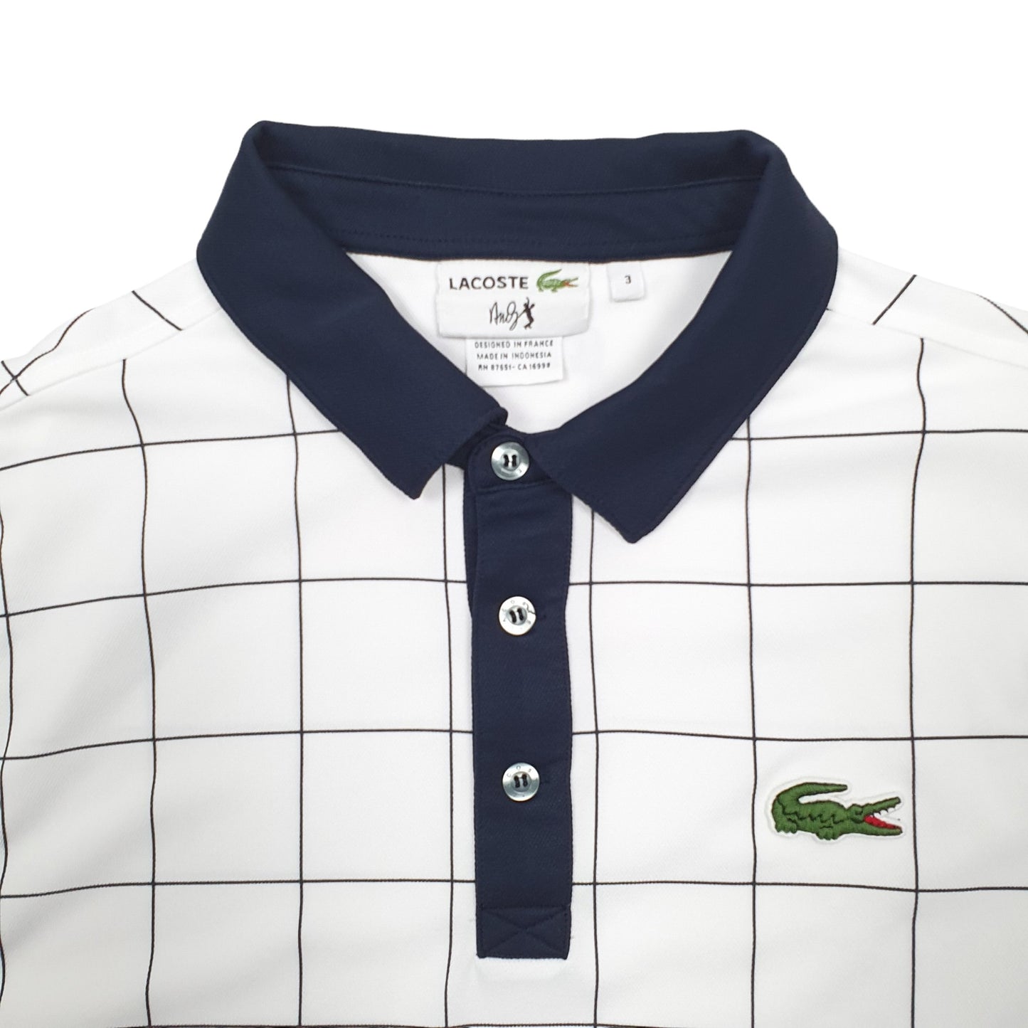 Mens White Lacoste  Short Sleeve Polo Shirt