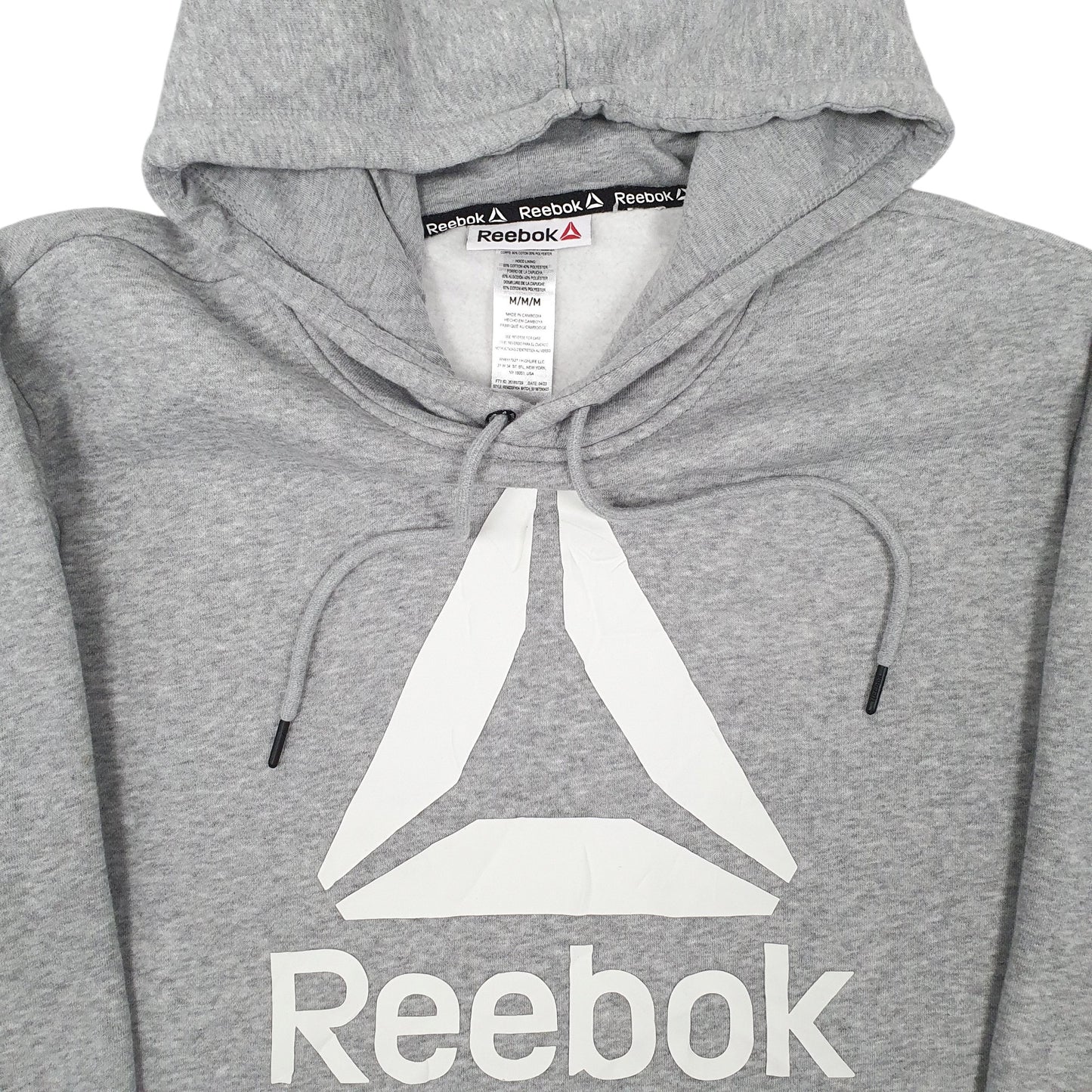 Mens Grey Reebok  Hoodie Jumper