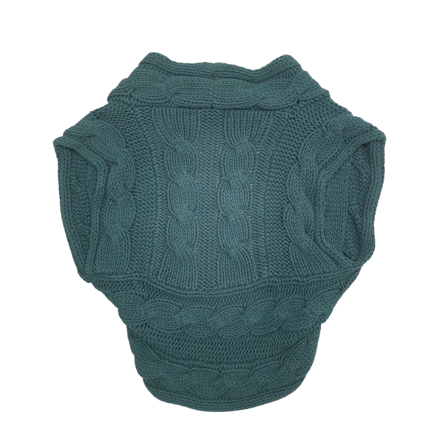 Womens Green Smart Set Cable Knit Cardigan Jumper