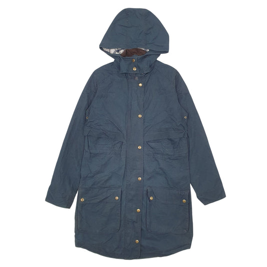 Womens Blue Next Longlined Full Zip Coat