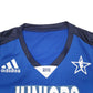 Mens Blue Adidas Basketball Vest Sleeveless Juniors Jersey Short Sleeve T Shirt