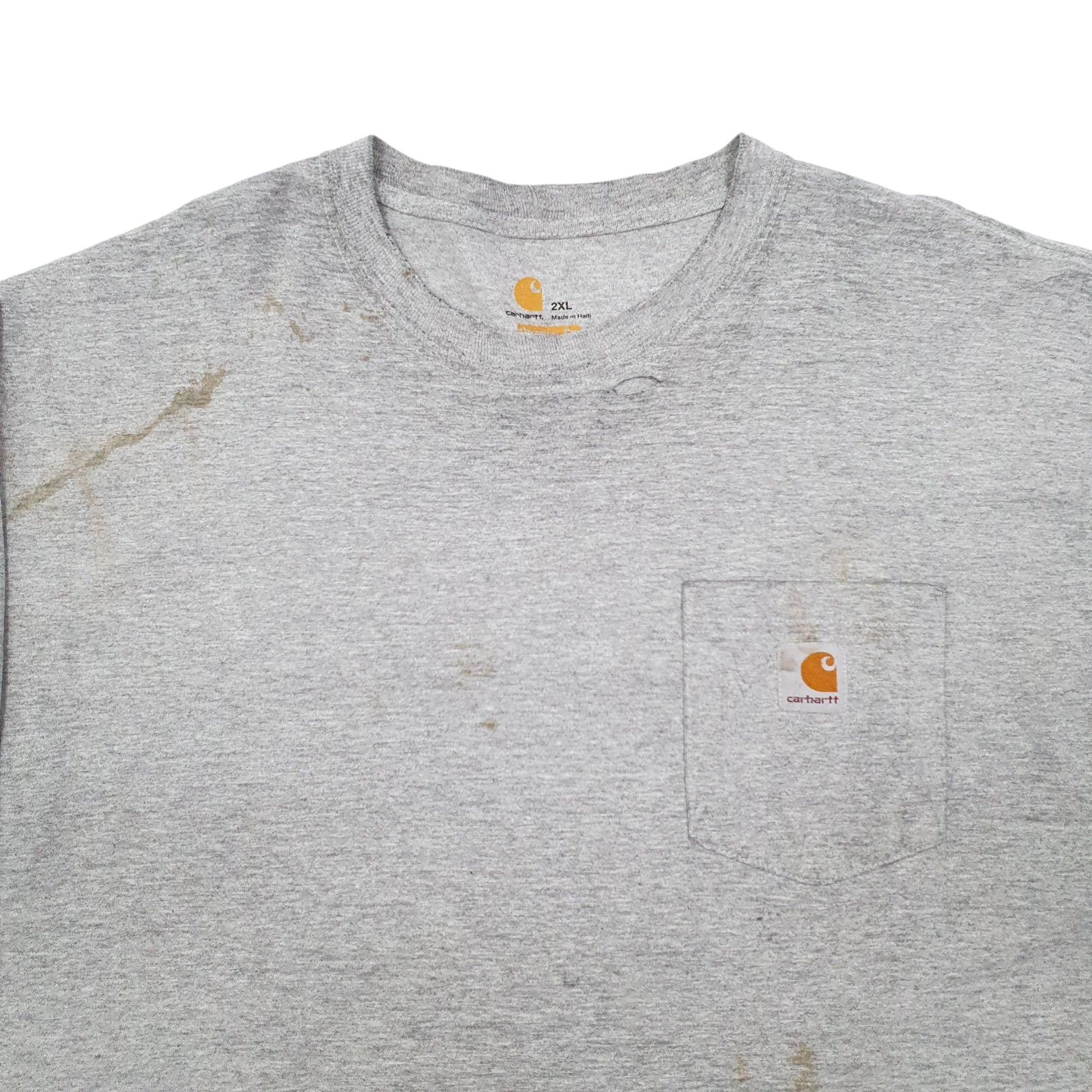 Mens Grey Carhartt  Long Sleeve T Shirt