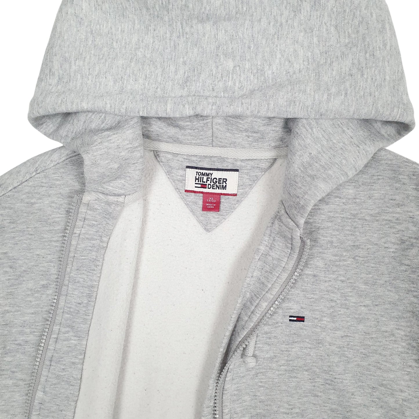 Mens Grey Tommy Hilfiger Denim Full Zip Jumper