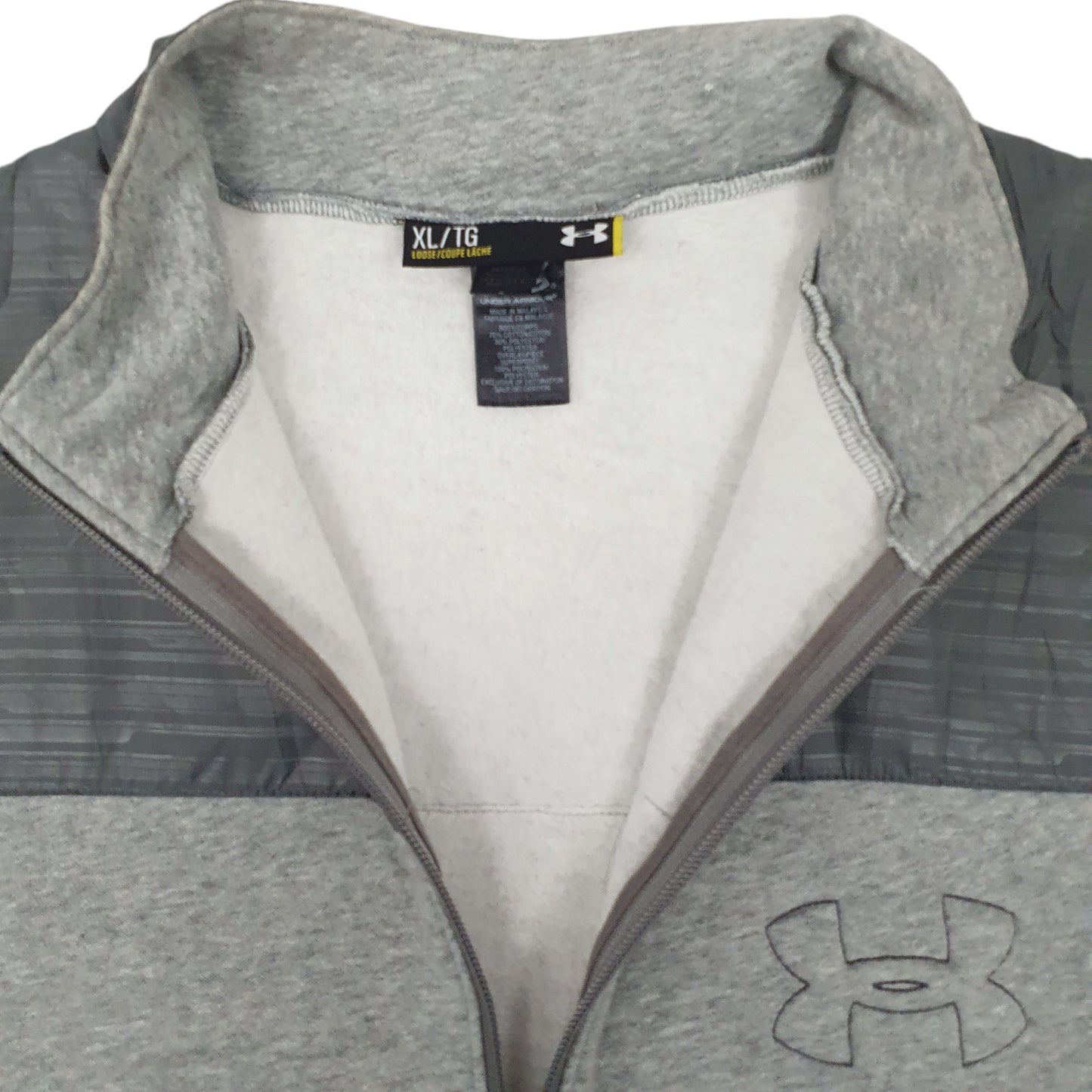 Mens Grey Under Armour  Full Zip Jumper