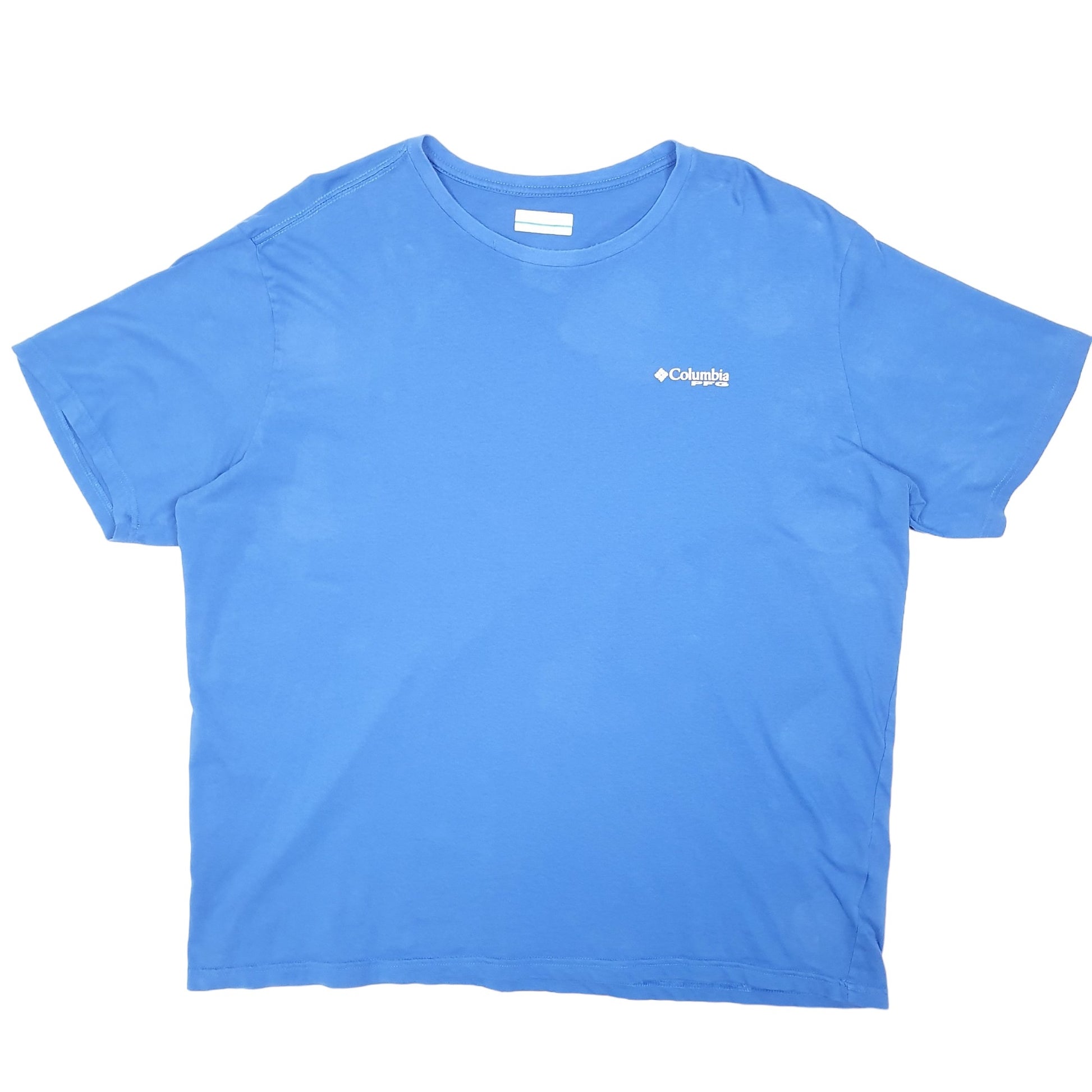 Mens Blue Columbia Sportswear PFG Fishing Short Sleeve T Shirt