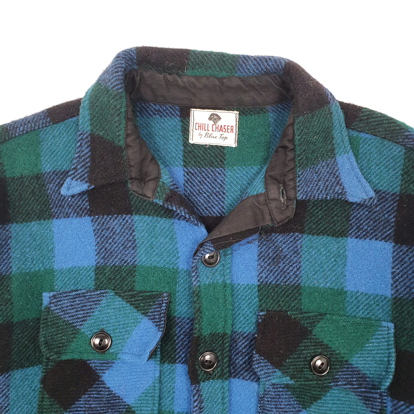 Mens Blue Chill Chaser Blue Top Vintage 1960s 70s Plaid Shirt Shacket  Coat