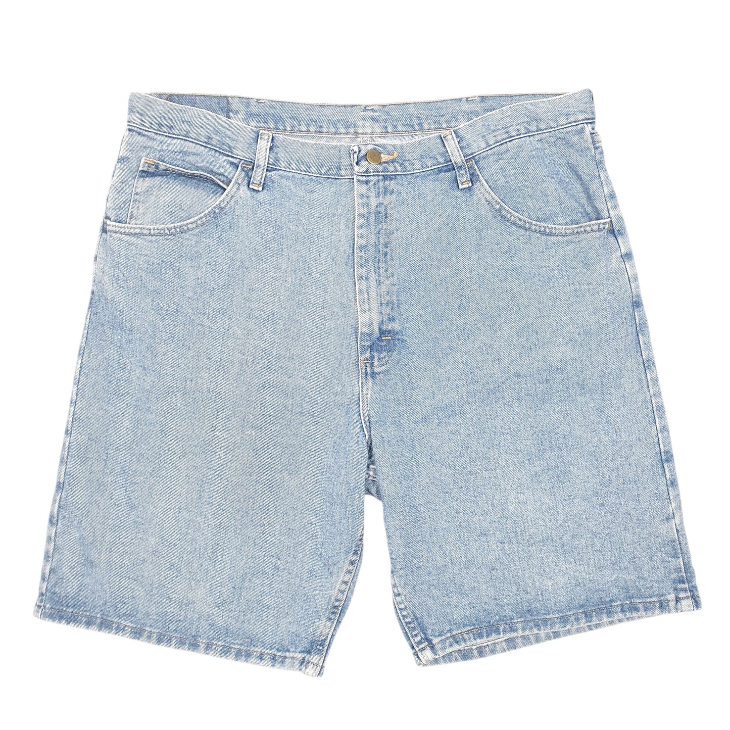 Mens Blue Wrangler Denim Jeans Jorts Relaxed Baggy Denim Shorts