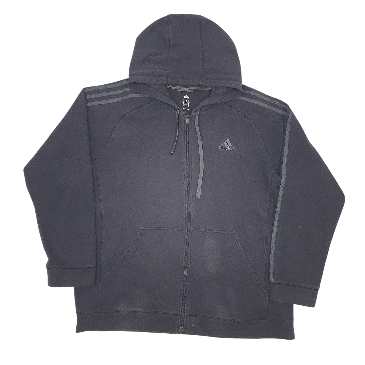 Mens Black Adidas  Full Zip Jumper