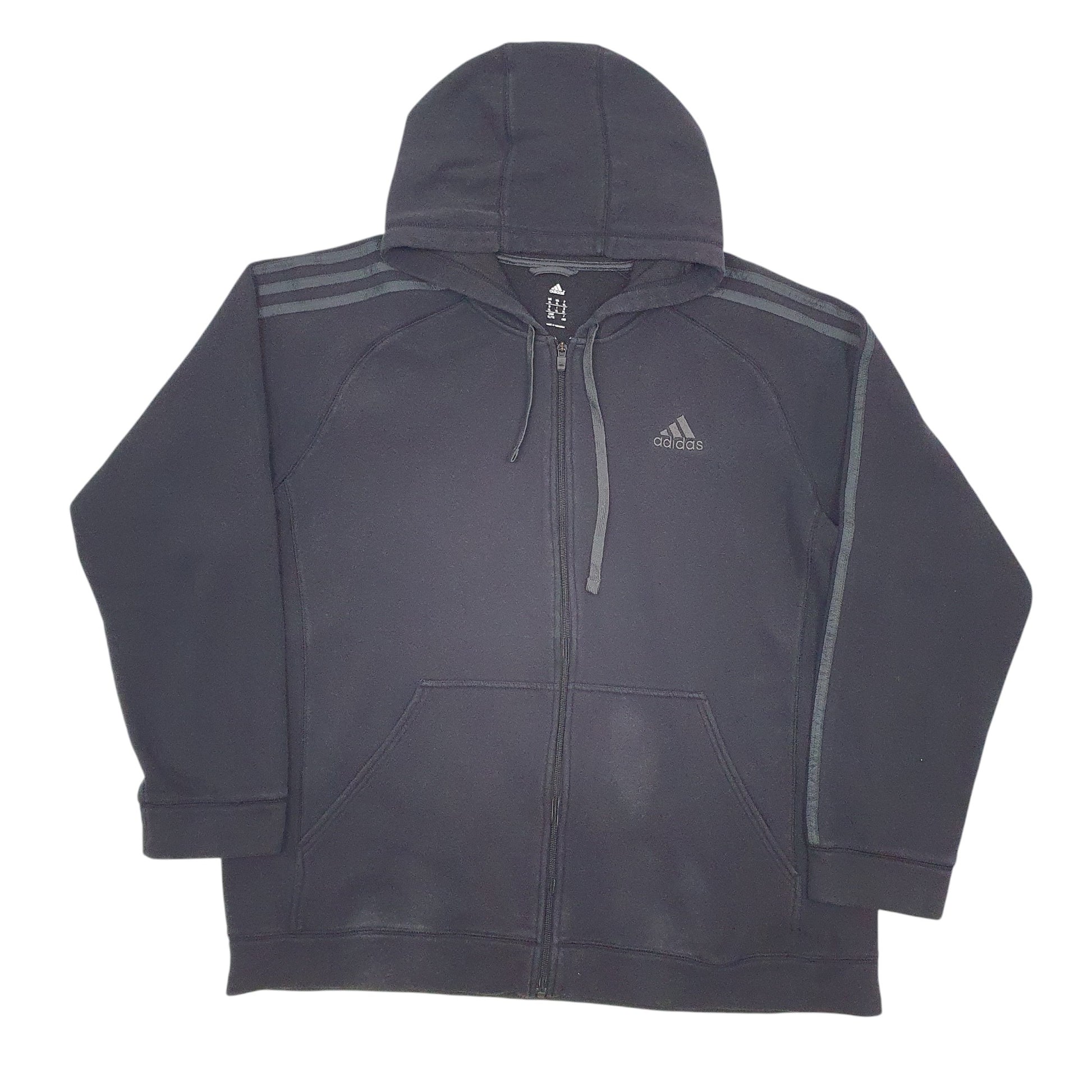 Mens Black Adidas  Full Zip Jumper