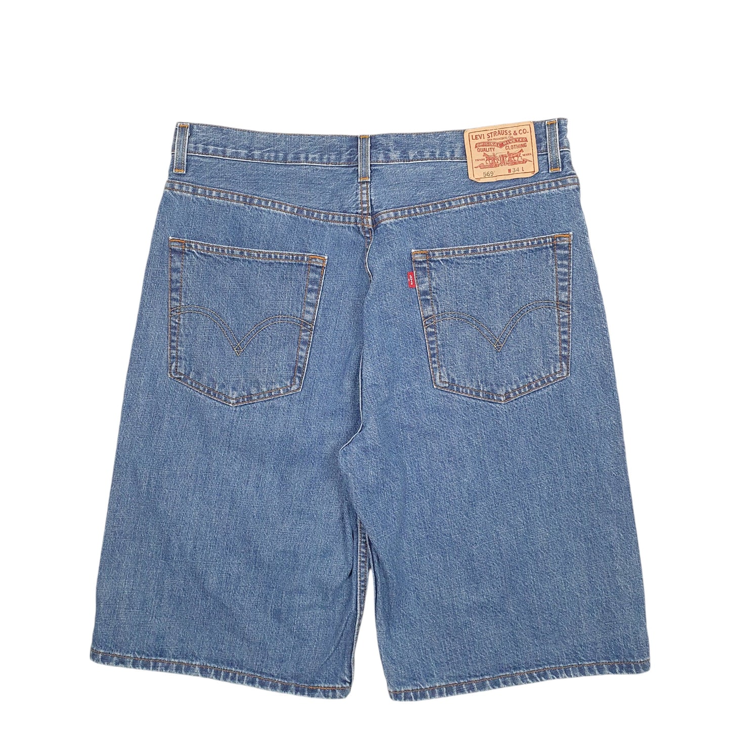 Mens Blue Levis Denim Jeans Jorts 569 Denim Shorts