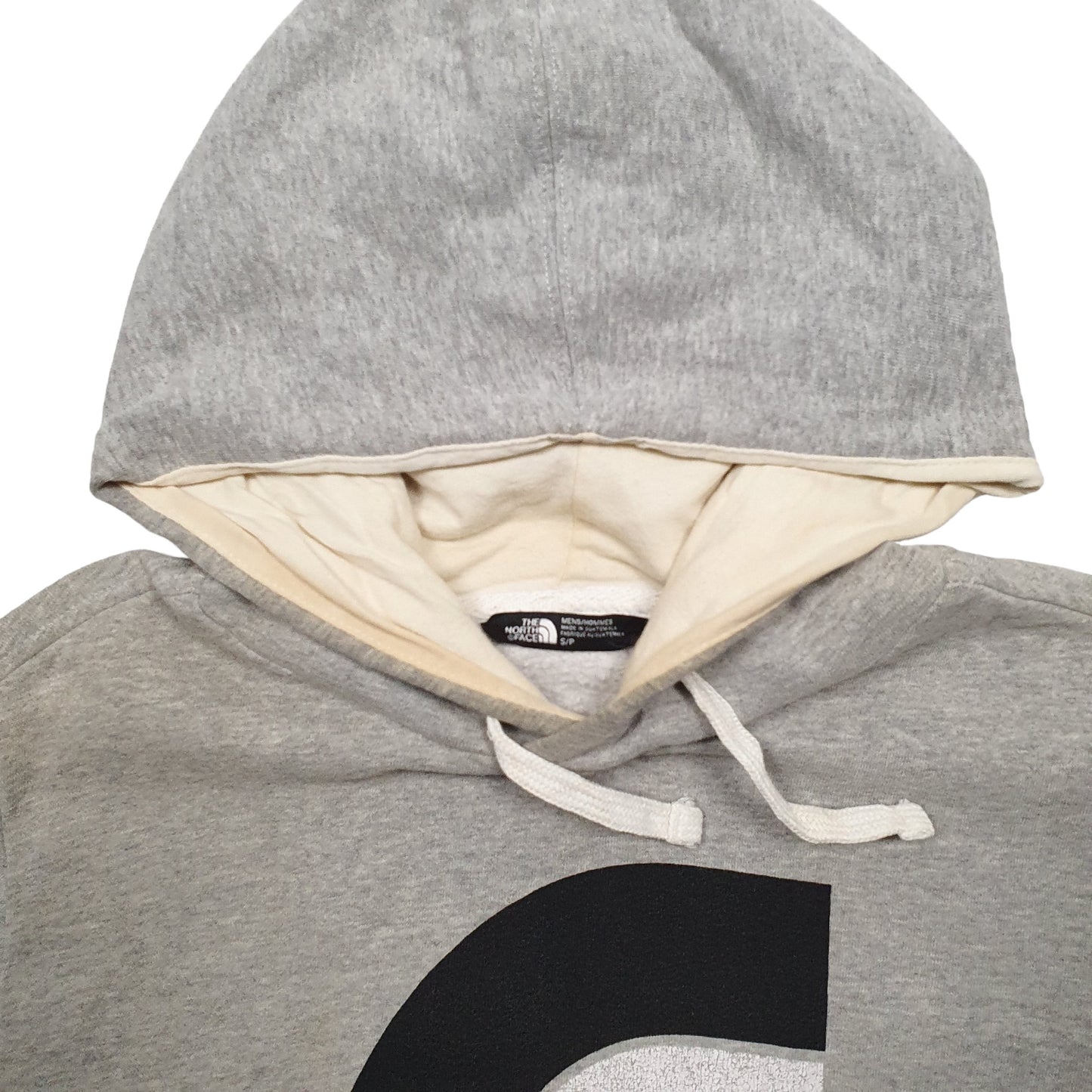 Mens Grey The North Face Spellout Hoodie Jumper