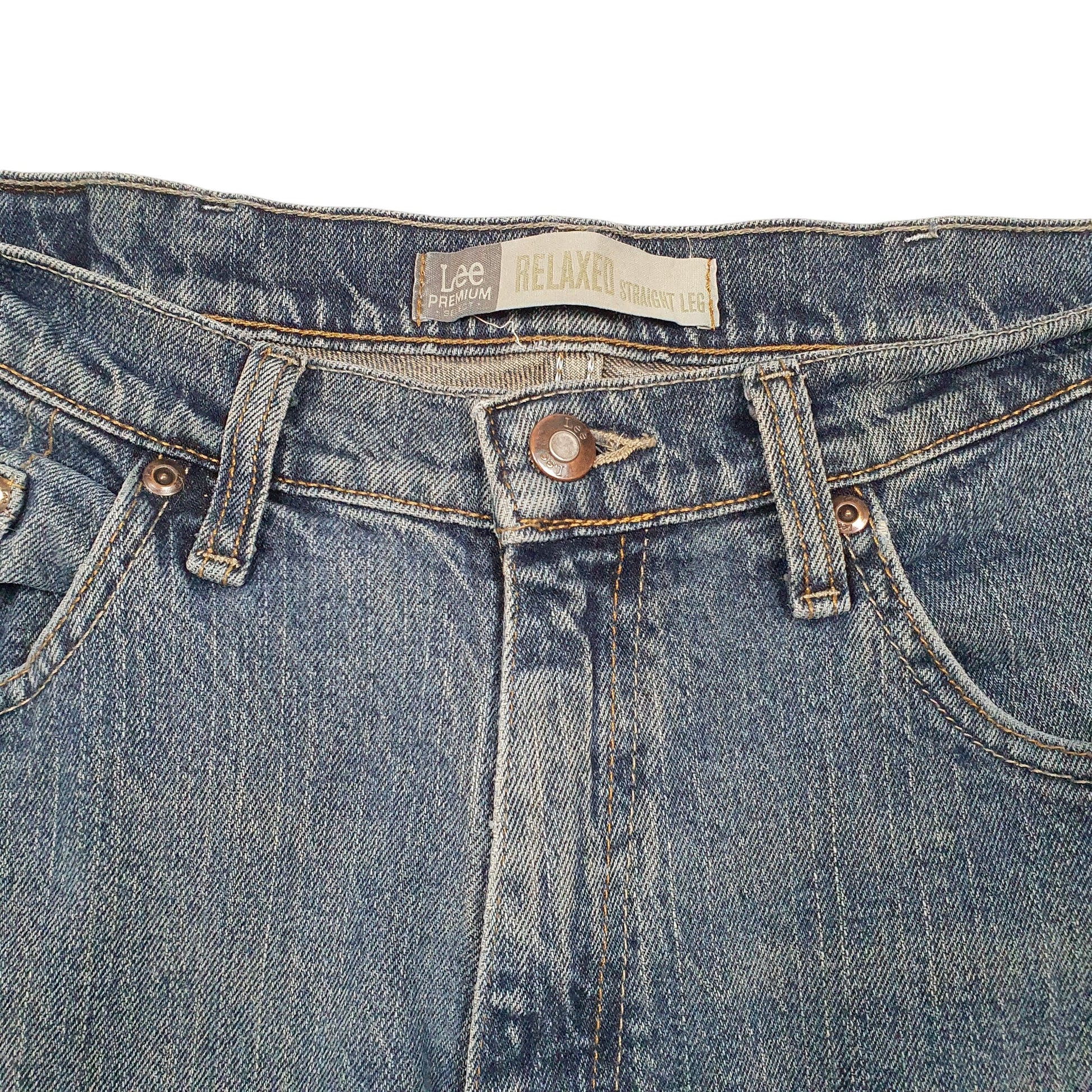 Mens Blue Lee Relaxed Casual JeansW34 L30