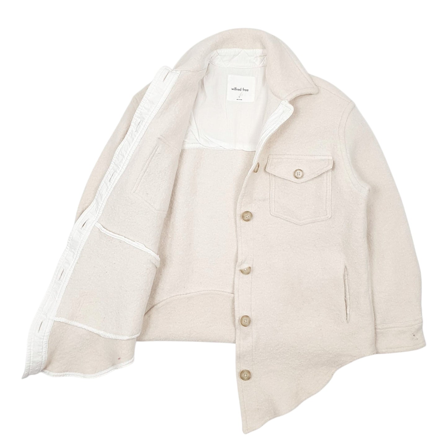 Womens Cream Wilfred Free 100% Merino Wool  Coat