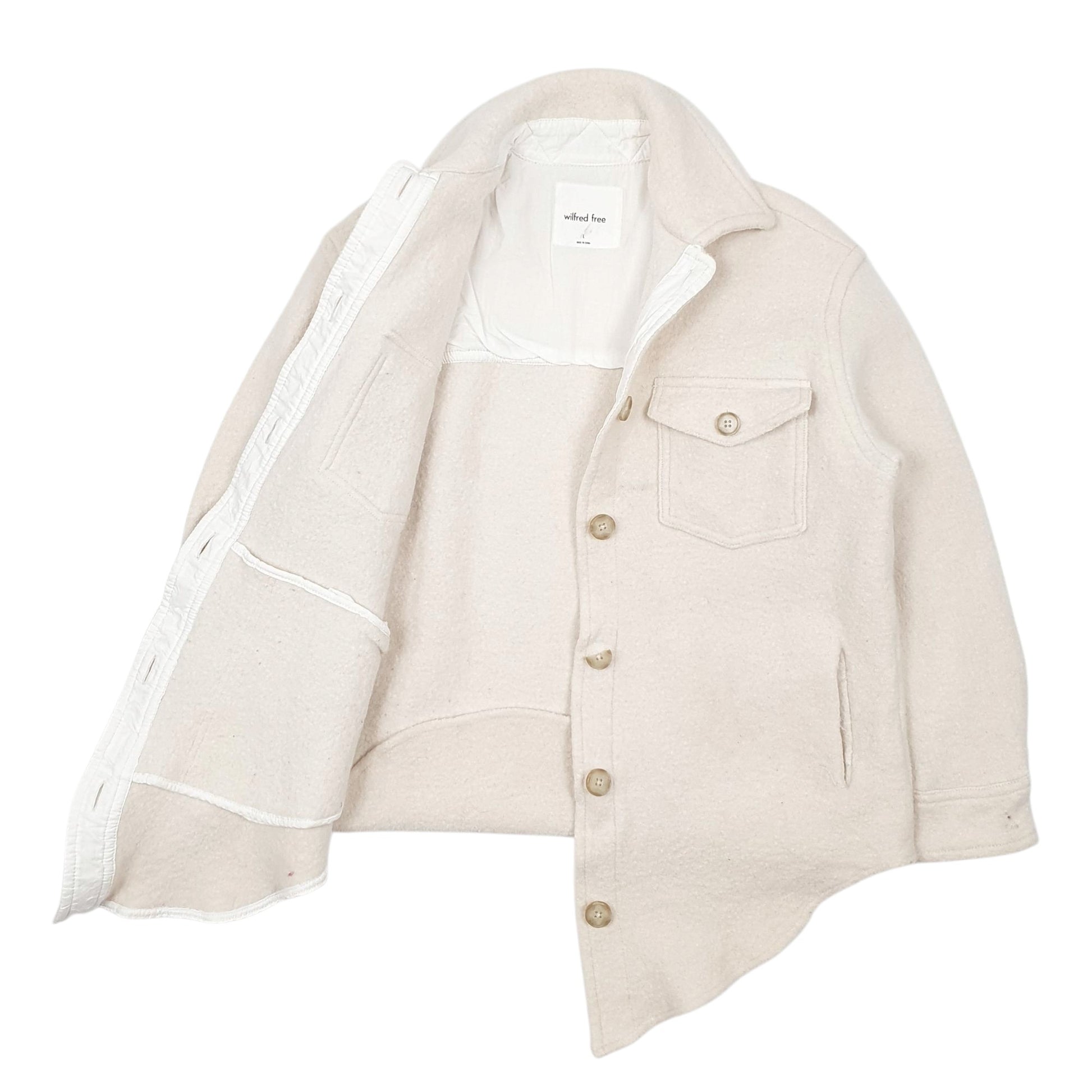 Womens Cream Wilfred Free 100% Merino Wool  Coat