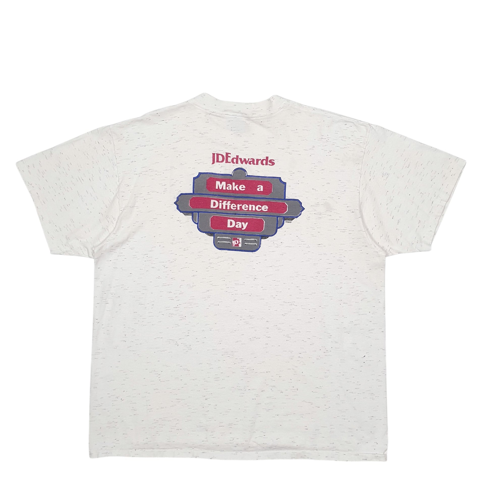 Mens White Oneita Single Stitch Vintage 90s Short Sleeve T Shirt