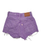 Womens Purple Levis 501 Jorts Denim Shorts