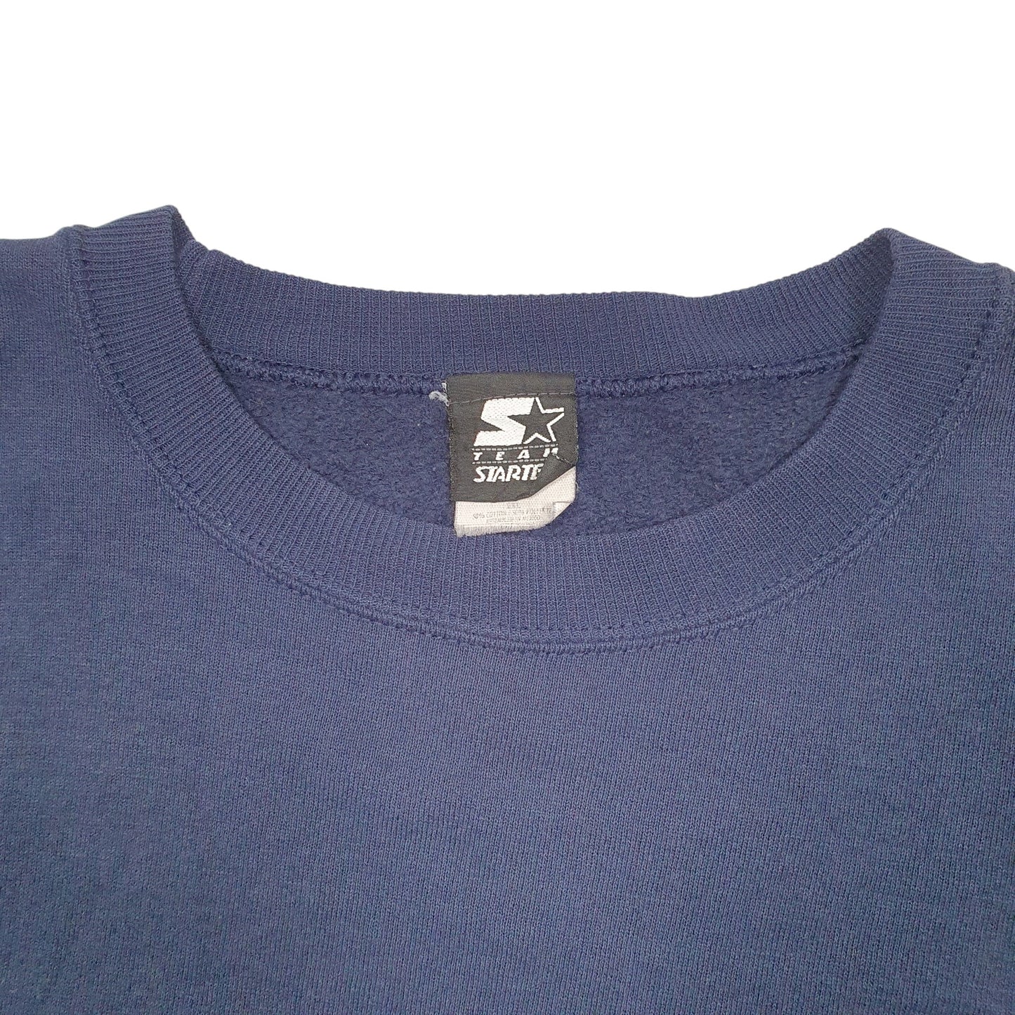 Mens Navy Starter North Carolina Team USA Spellout 90s Vintage Crewneck Jumper