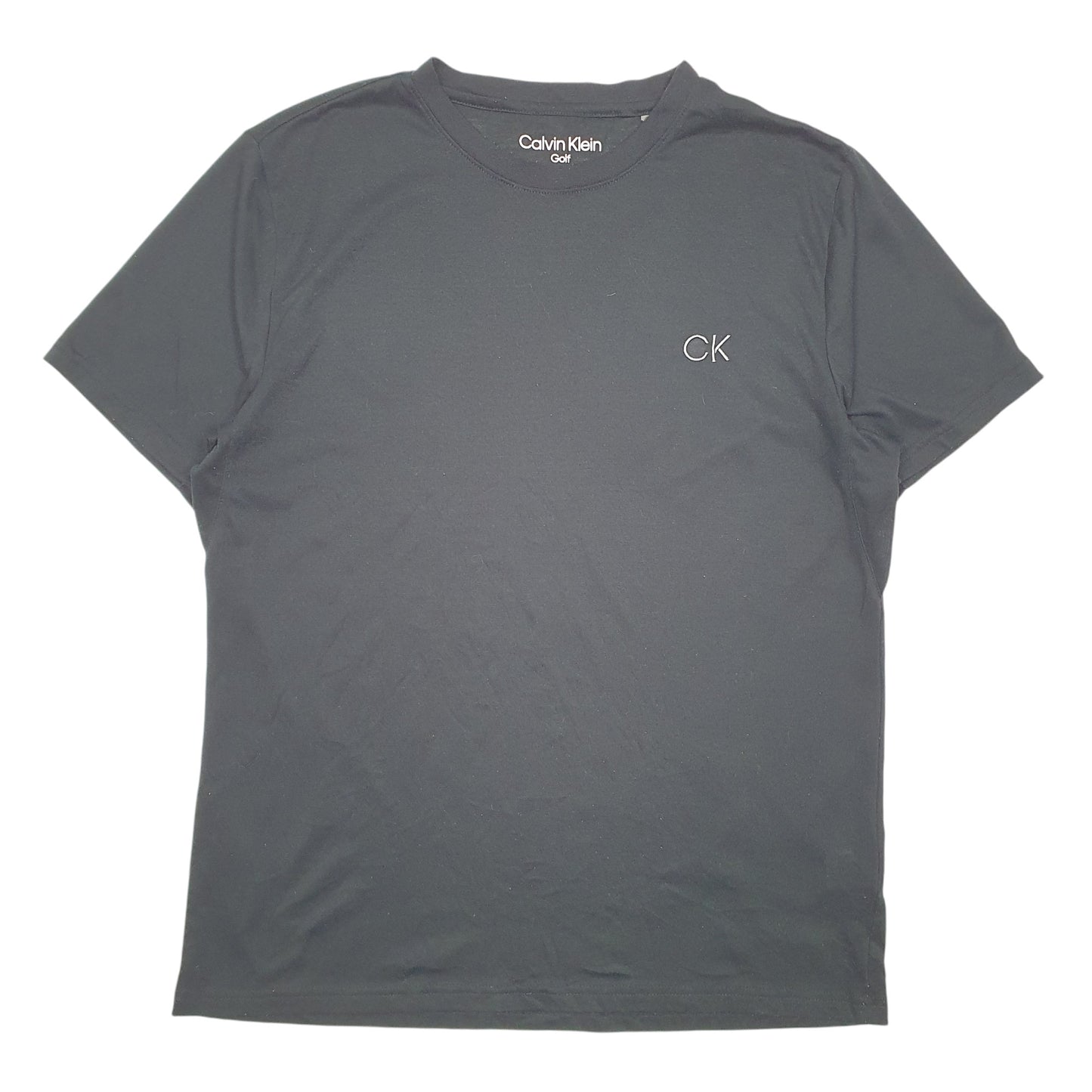 Mens Black Calvin Klein Golf Active CK Short Sleeve T Shirt