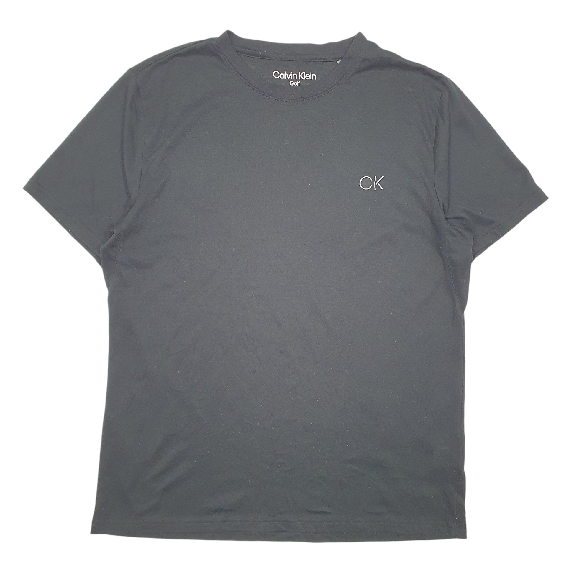 Mens Black Calvin Klein Golf Active CK Short Sleeve T Shirt