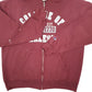 Mens Burgundy Champion Hoodie College Of Charleston USA Spellout Full Zip Jumper