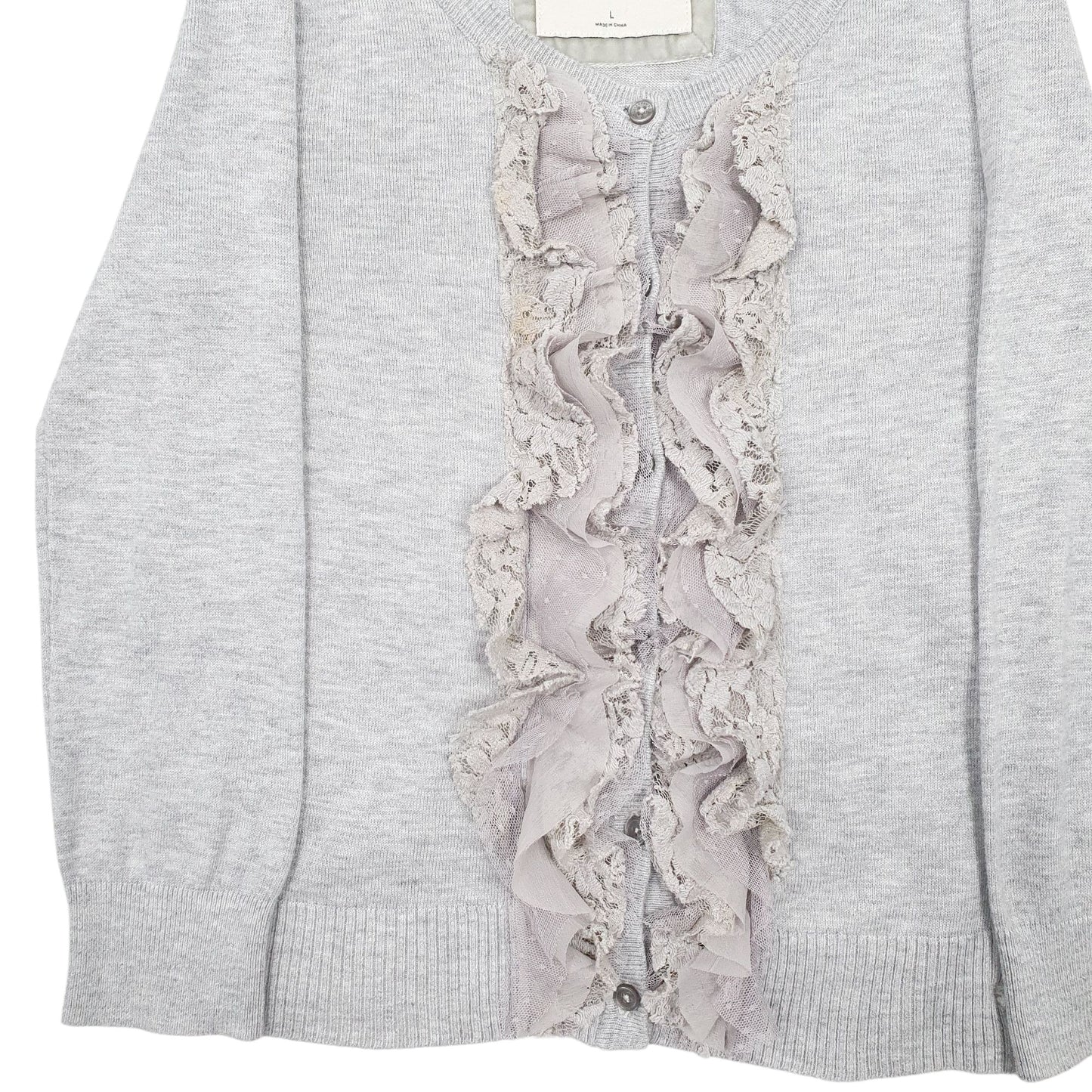 Womens Grey Abercrombie & Fitch Blouse Long Sleeve T Shirt