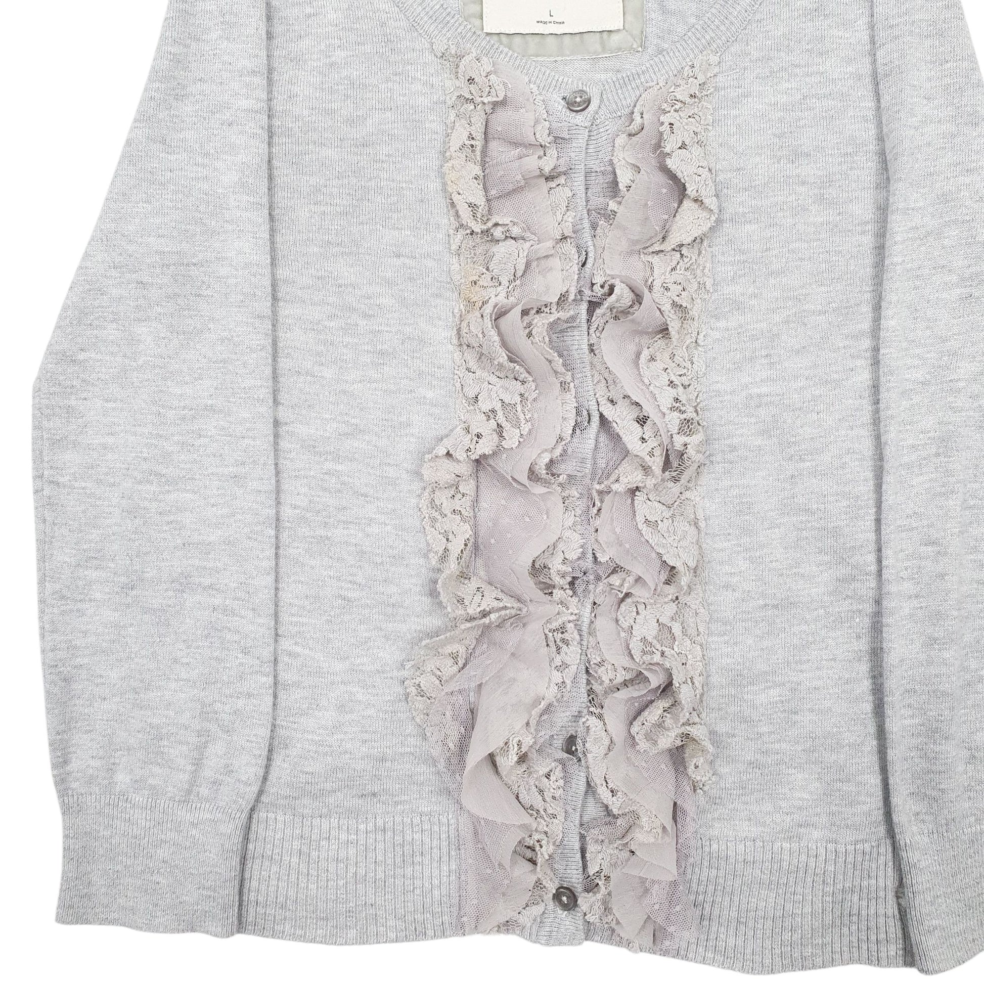 Womens Grey Abercrombie & Fitch Blouse Long Sleeve T Shirt