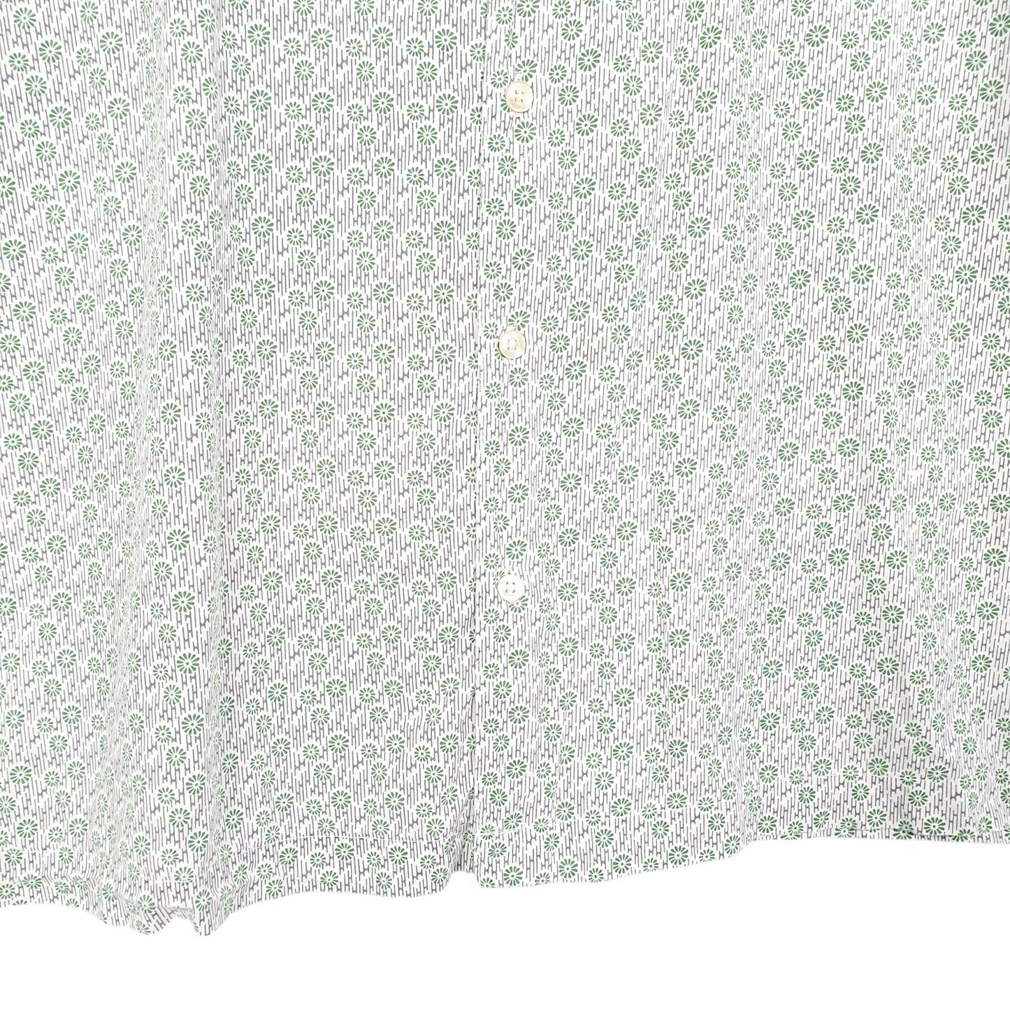 Mens White Old Navy Floral Flowers Short Sleeve Shirt