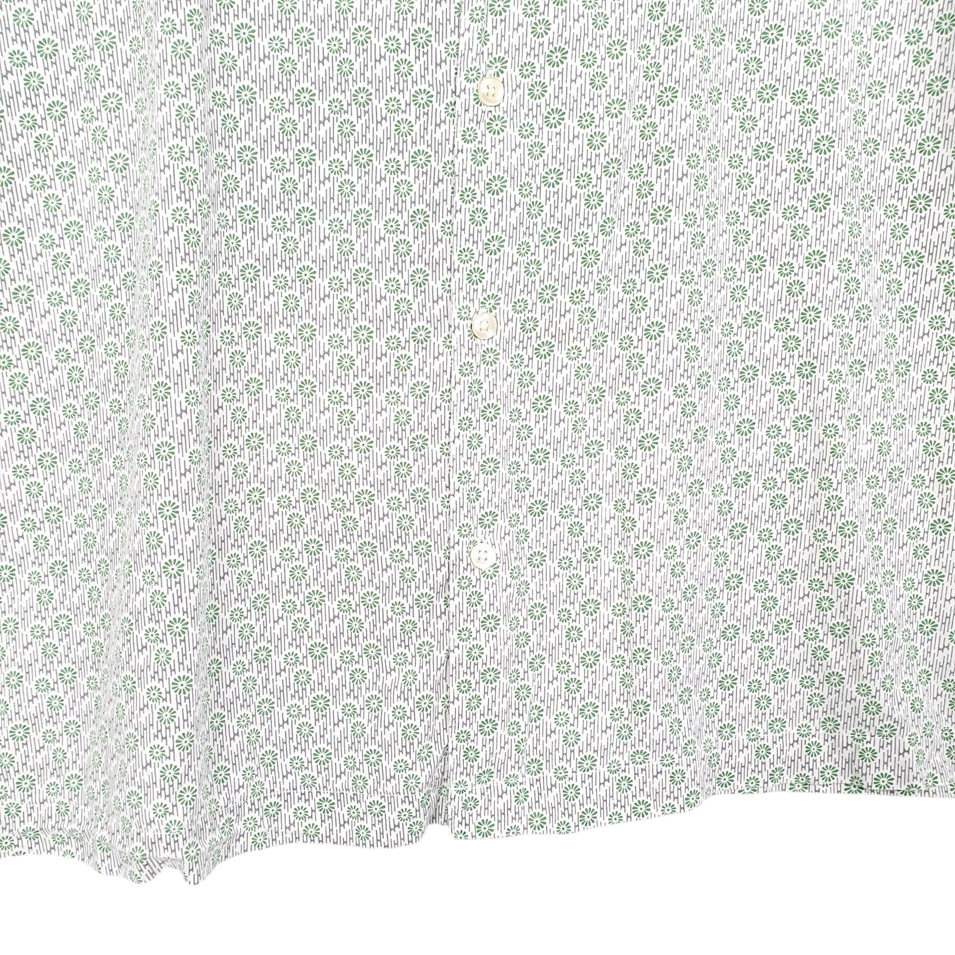 Mens White Old Navy Floral Flowers Short Sleeve Shirt