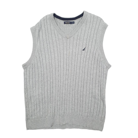 Mens Grey Nautica Tanktop Crewneck Jumper