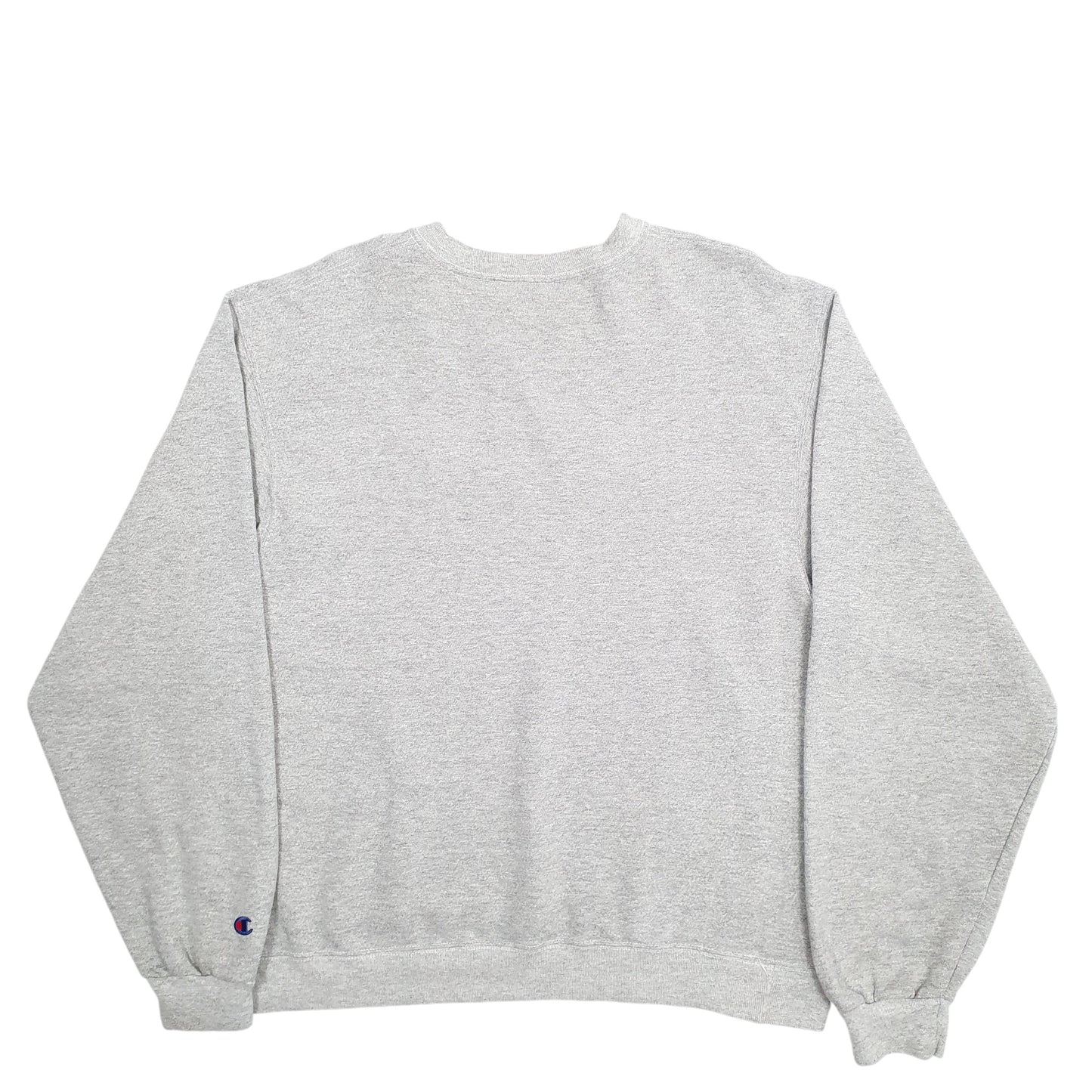 Mens Grey Champion Spellout Athletic Crewneck Jumper