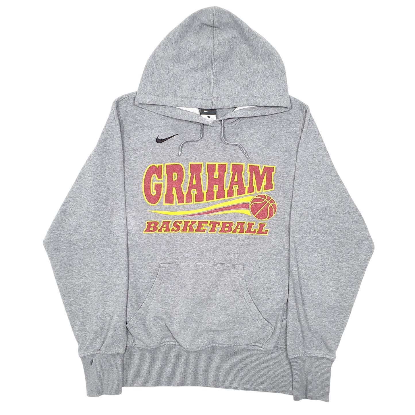 Mens Grey Nike Graham Basketball USA Spellout Hoodie Jumper