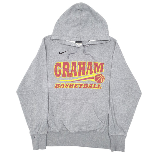 Mens Grey Nike Graham Basketball USA Spellout Hoodie Jumper