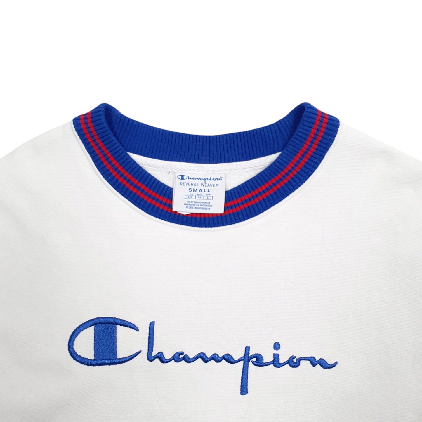 Mens White Champion Reverse Weave Crewneck Jumper