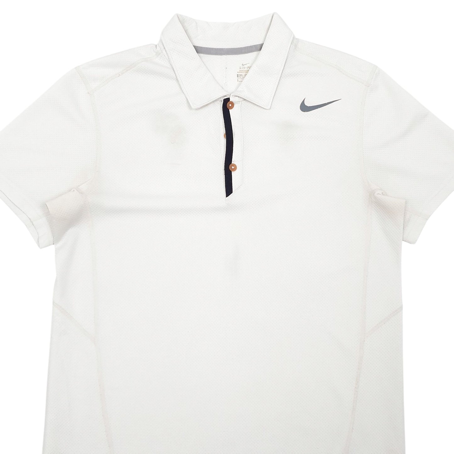 Mens White Nike  Short Sleeve Polo Shirt