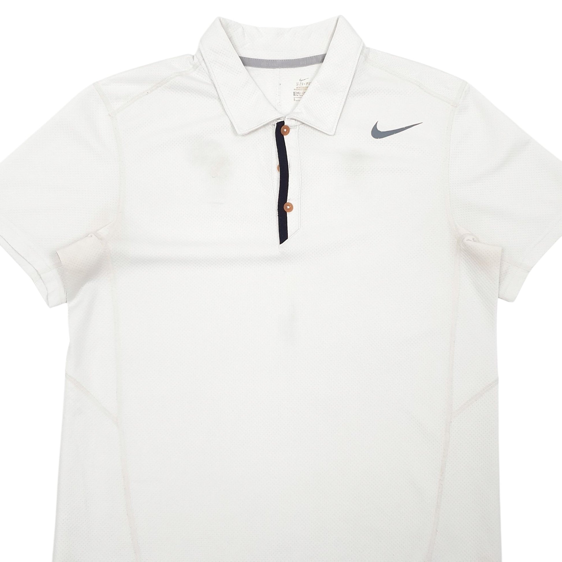 Mens White Nike  Short Sleeve Polo Shirt