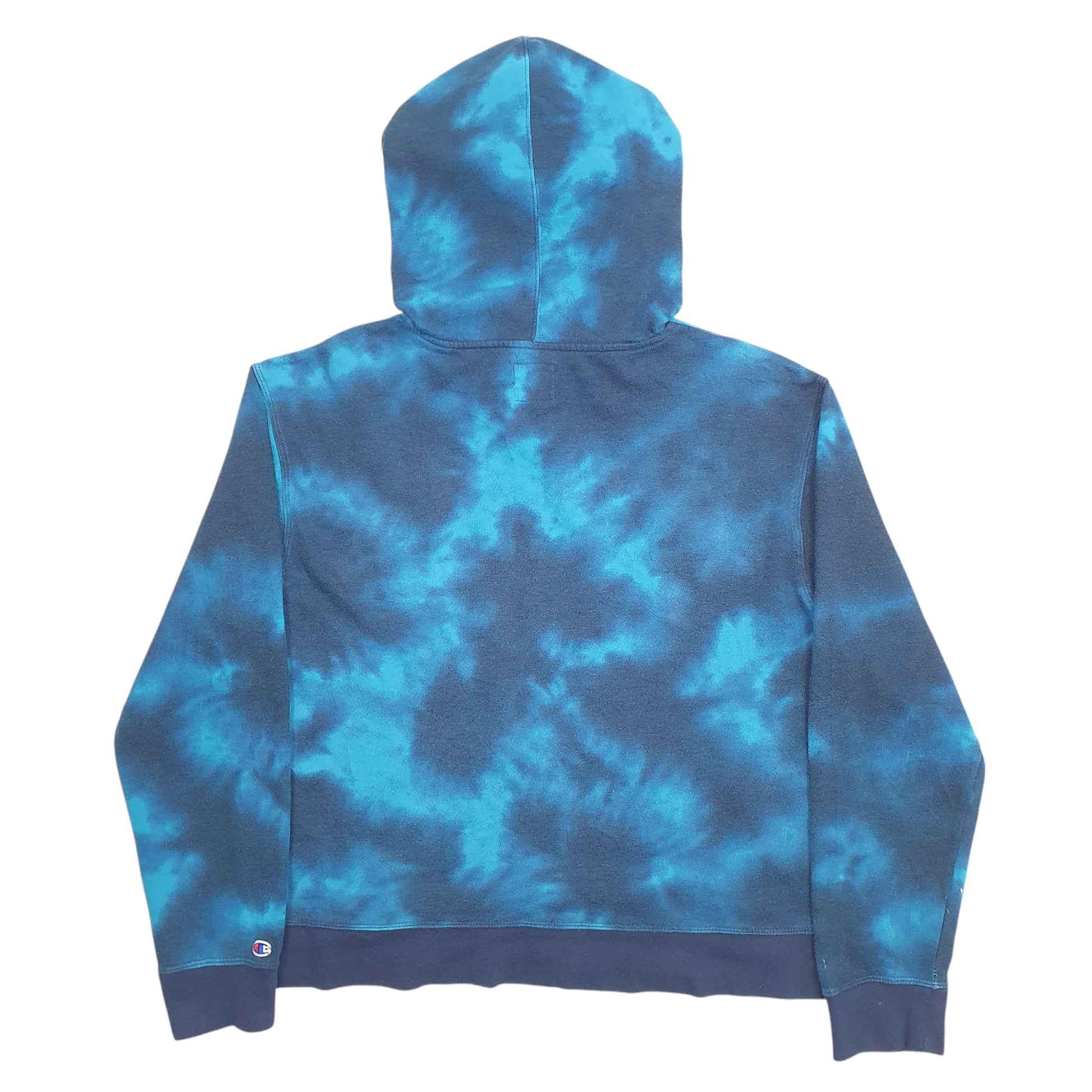 Womens Blue Champion Tye dye Hoodie Jumper