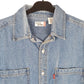 Mens Blue Levis Denim Jeans Overshirt Shacket Long Sleeve Shirt