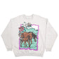 Mens Grey Sun Sportswear Horse Flowers Crewneck Jumper