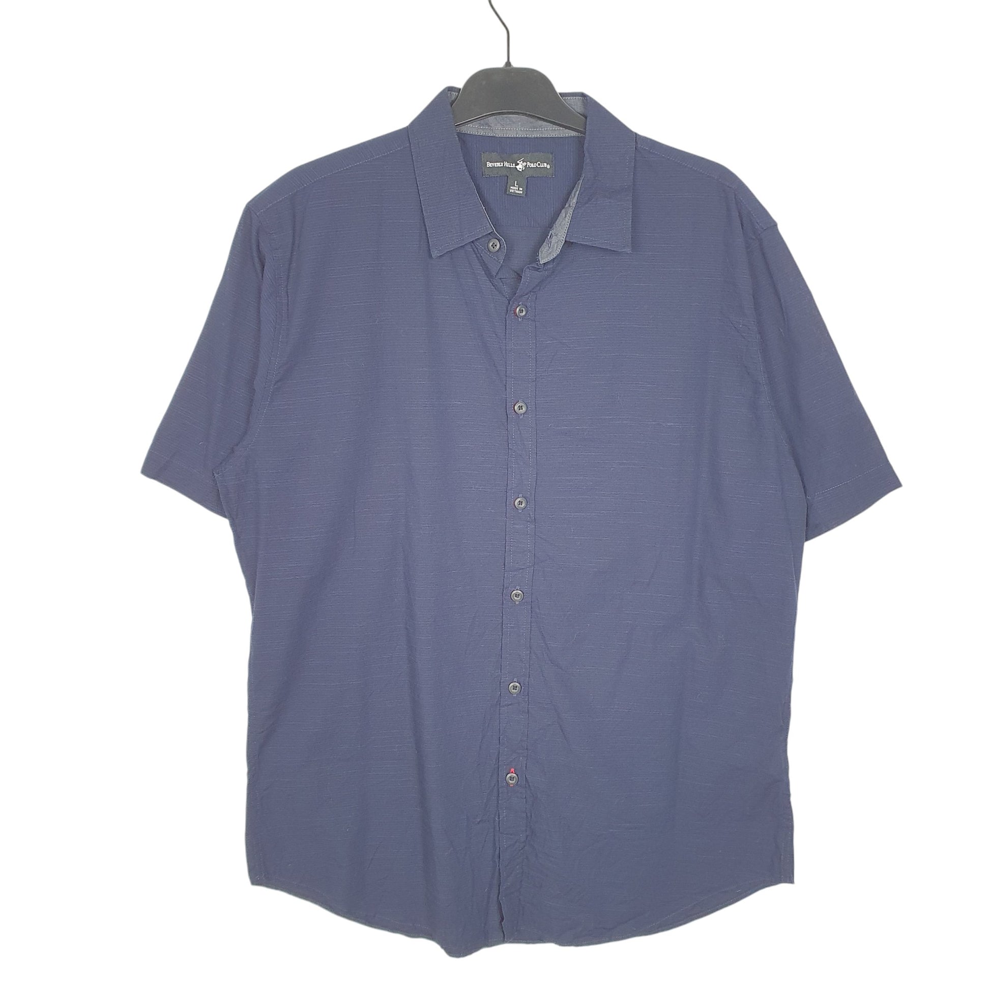 Mens Navy Beverly Hills Polo Club  Short Sleeve Shirt