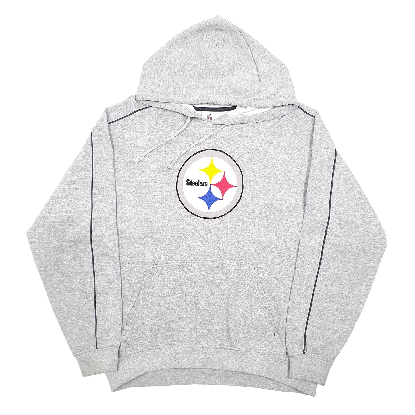Mens Grey NFL Pittsburgh Steelers American Football Hoodie Jumper