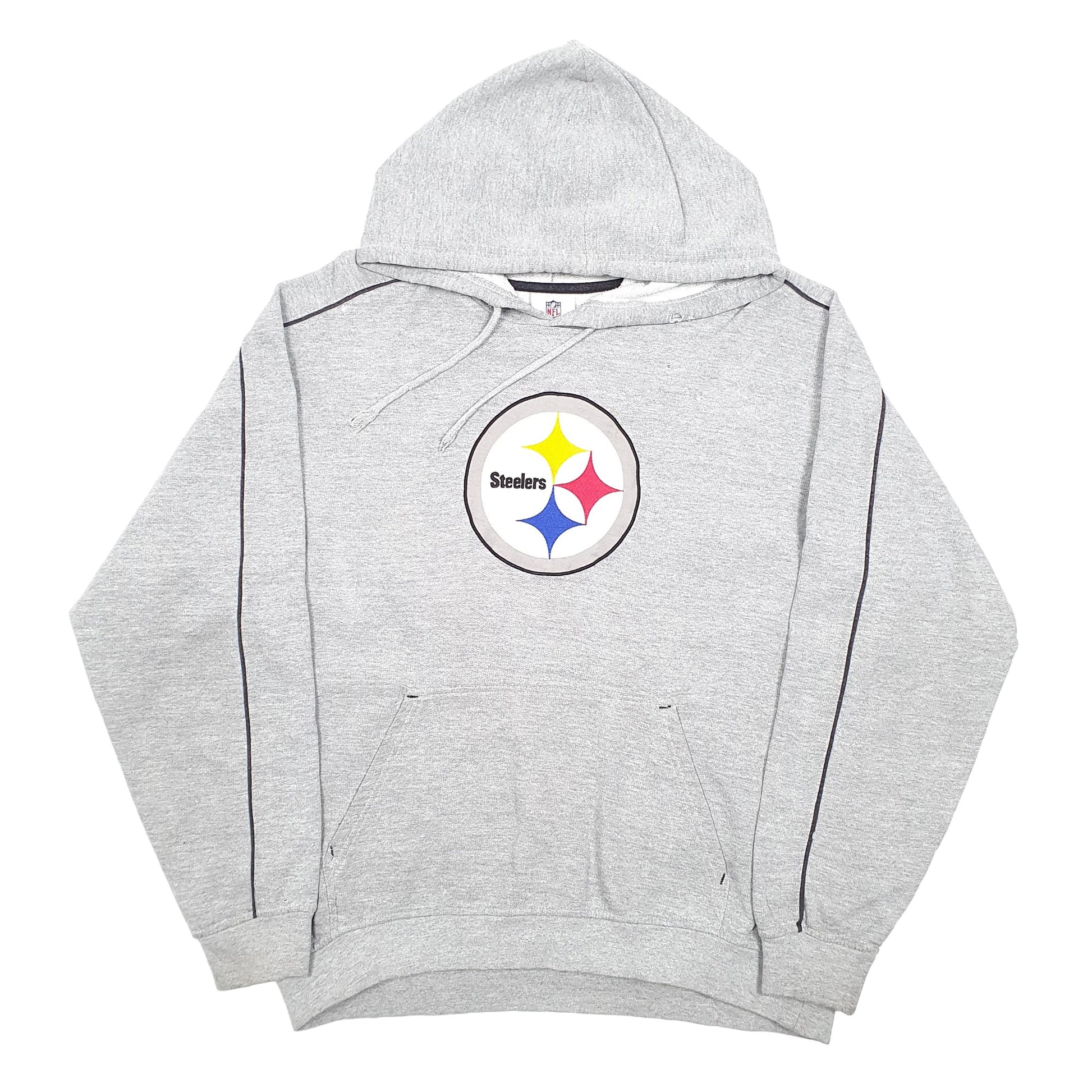 Mens Grey NFL Pittsburgh Steelers American Football Hoodie Jumper