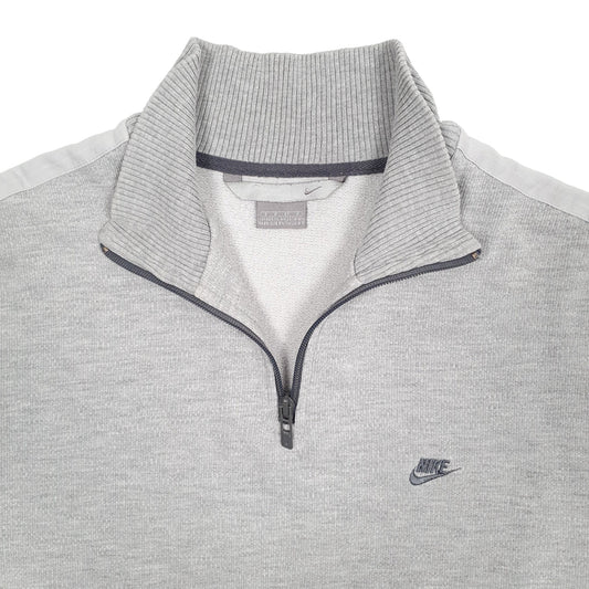 Mens Grey Nike Vintage 00s Quarter Zip Jumper