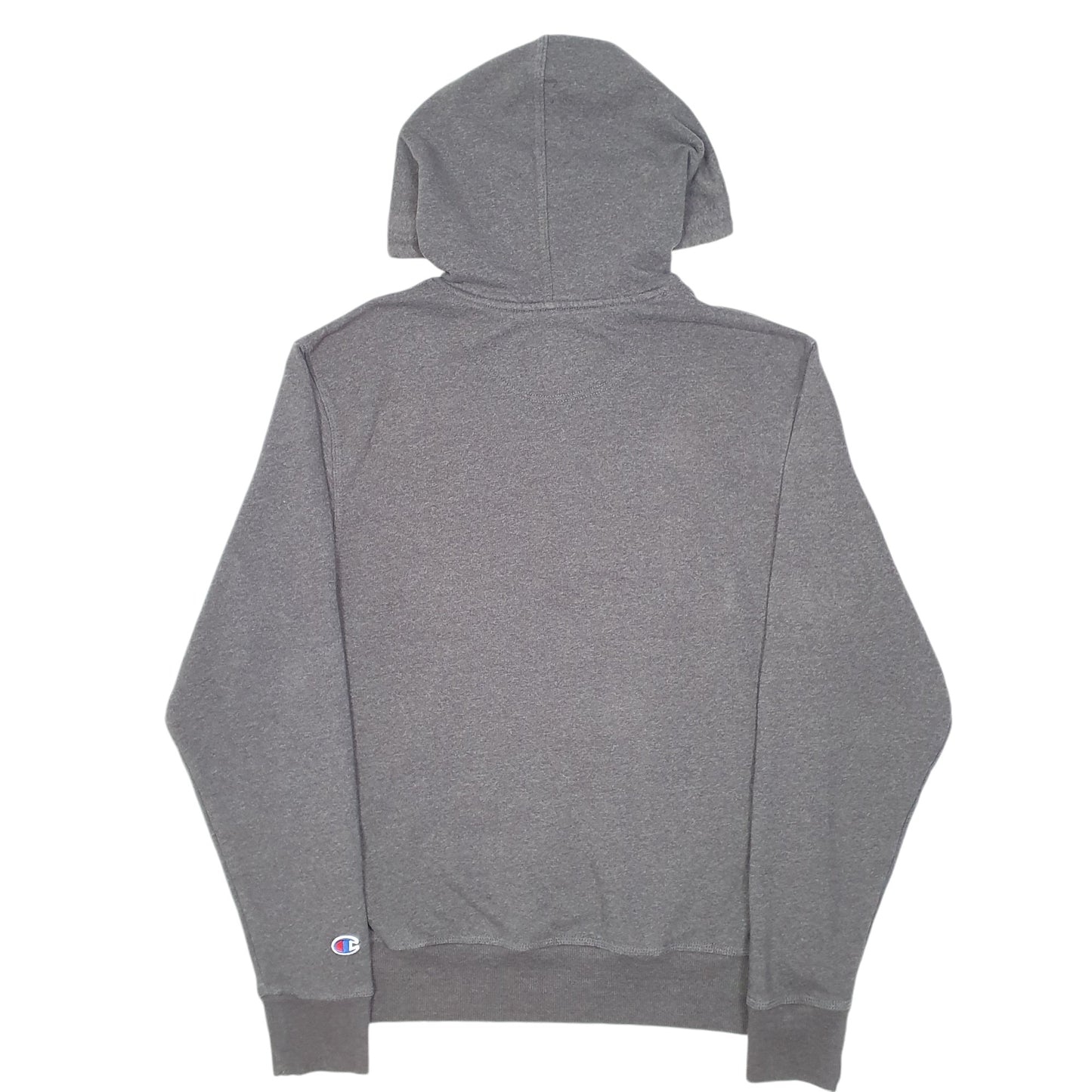 Mens Grey Champion Script Hoodie Jumper