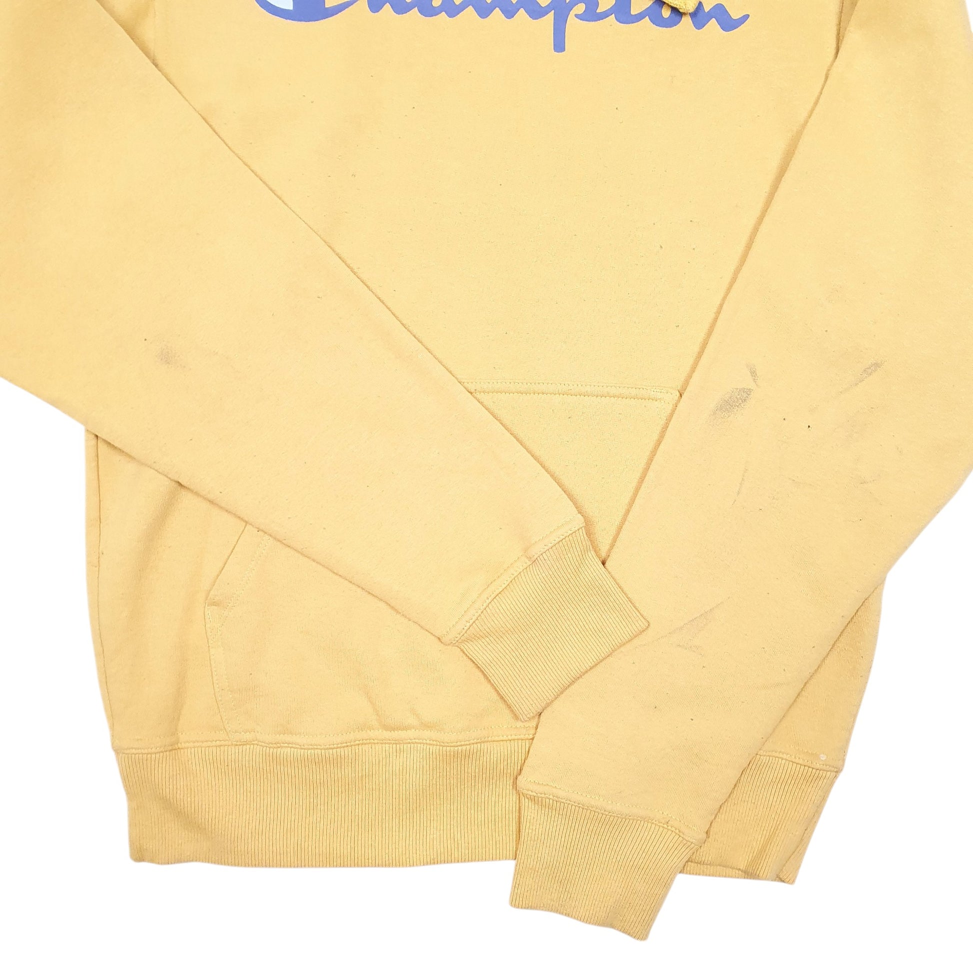 Mens Yellow Champion  Hoodie Jumper