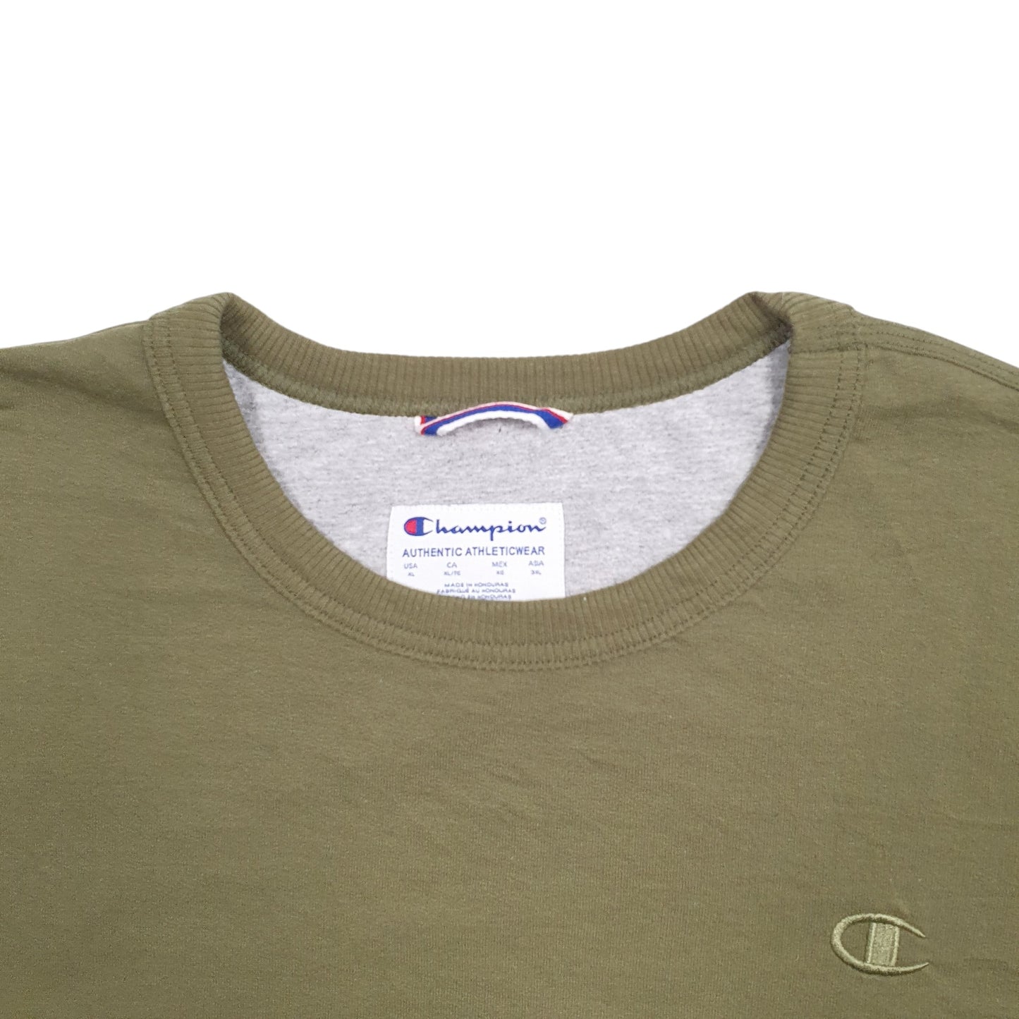 Mens Khaki Champion  Crewneck Jumper